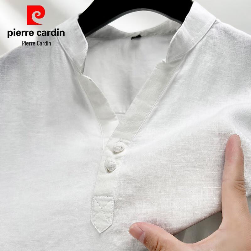 Pierre Cardin Men s 100% Linen V-Neck Short Sleeve T-Shirt 2XL