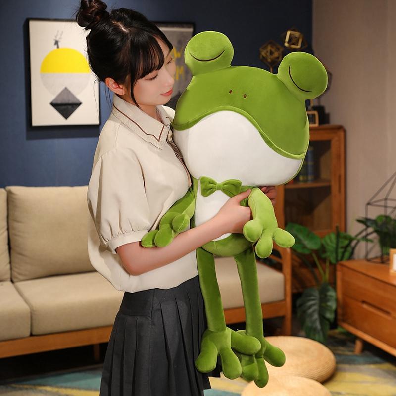 Cute Cute Frog Doll Funny Doll Sleeping Pillow Plush Toy Rag Doll Soft Sprout Air Frog Home Toad Boys and Girls Holiday Gift