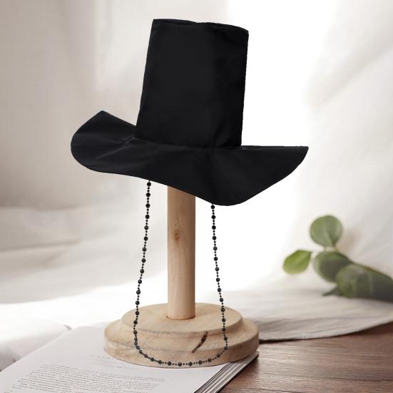 Black Cosplay Hat Women Men Hip-Hop Style Solid Color Cosplay Cap Teens Halloween Props Costume Accessory