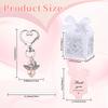 24 Sets Baby Shower Favors Including Cute Angel Keychains, Favor Boxes And Thank You Cards For Baptism Favors, Shower Favors
