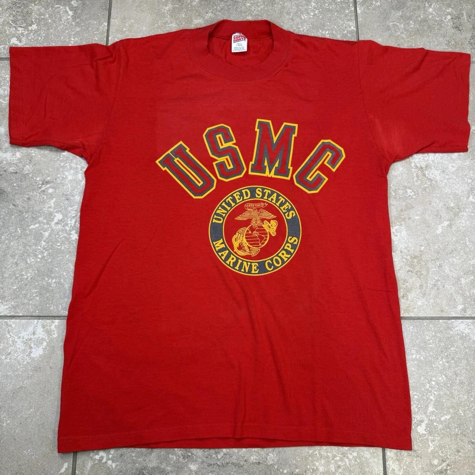 

Vintage USMC United States Marine Corps T-Shirt 3M L Single Stitch 80s USA M