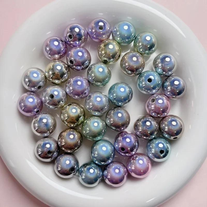 

CH99 10pcs Retro Craft Beads Keychain Accessories Exquisite Texture Handmade Reflective Round Beads Jewelry Beads Trend Clothing 16mm(10pcs)