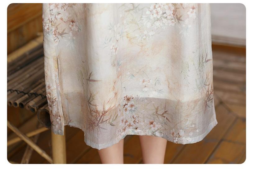 Stilvolles Qipao-Kleid für Frauen mittleren und höheren Alters, Sommer 2026 - Neuer chinesischer Stil Rock
