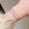 New Silver Geometric Bracelet Women's Best Friend Bracelet Light Luxury Double Layer Circle Bracelet Exquisite Handicraft
