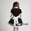 Costume Cosplay da Cameriera Anime Bianco e Nero per Spettacoli