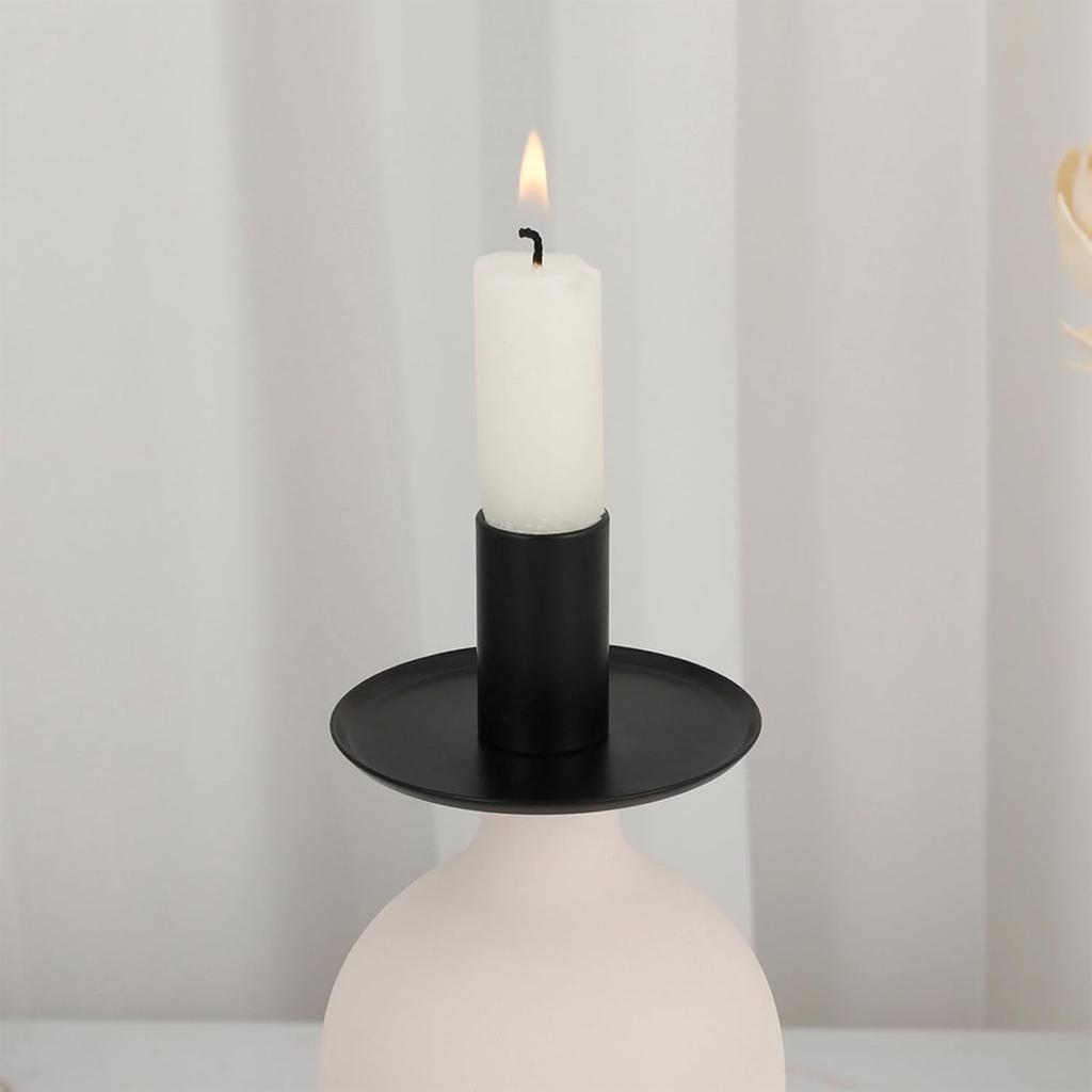 Set of 4/8 Metal Candle Holders for Wine Bottle Insertion Taper Candle Stand Candlestick Adapter Centerpieces Decors