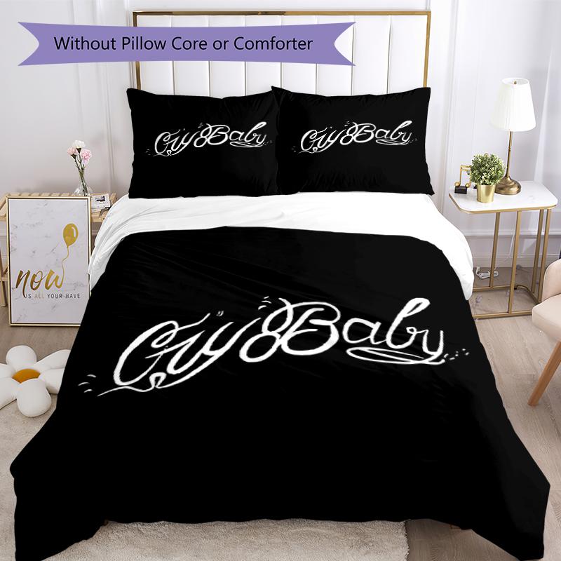 3pcs Lil Peep1 Pattern Bedding Set Duvet Cover Set Includes Duvet Cover &pillowcases, Perfect All Season Bedroom Decoration & Gift