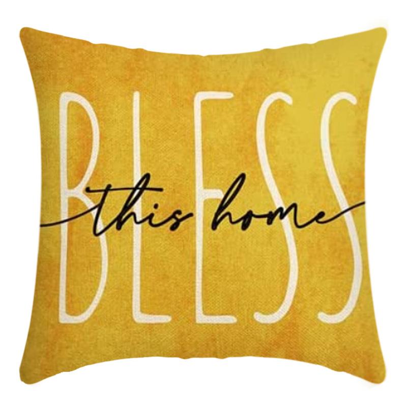 Printed Sunflower Nordic Fresh Home Cotton and Linen Pastoral Style Pillow Living Room Sofa B&B Bay Window Large Cushion Cover