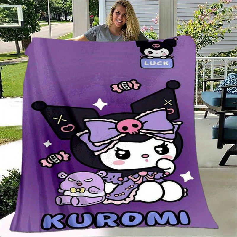 1pc. Cute Halloween Kuromi Patterned Blanket - Perfect for Home Decor, Office Use, Outdoor Activities, and Gif