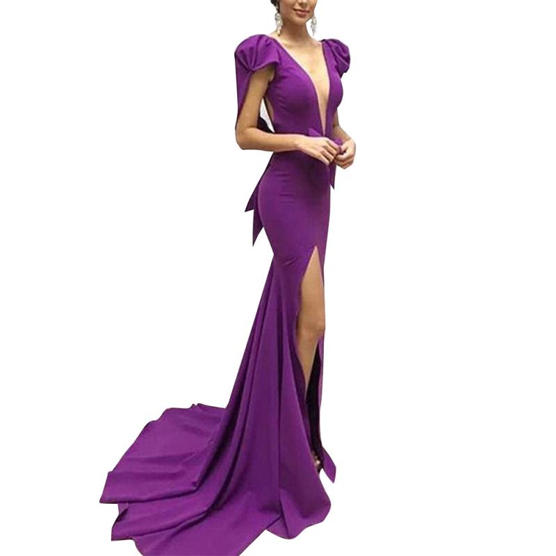 Buy Female Sexy Evening Gown Deep V 