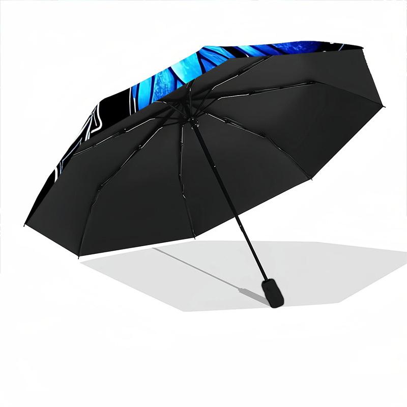 1pc Butterfly Mandala Design Automatic Open/Close Umbrella - Compact Travel Umbrella, Durable Construction, Fashionconscious Yy251208131