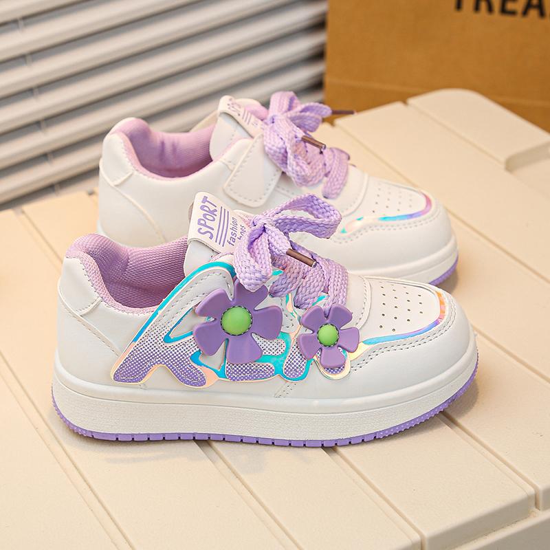 2024 New Girls Casual Sport Shoes Versatile Lace Flowers Unique Children Fashion Cute Princess Sneakers Drop Shipping Kids Shoes