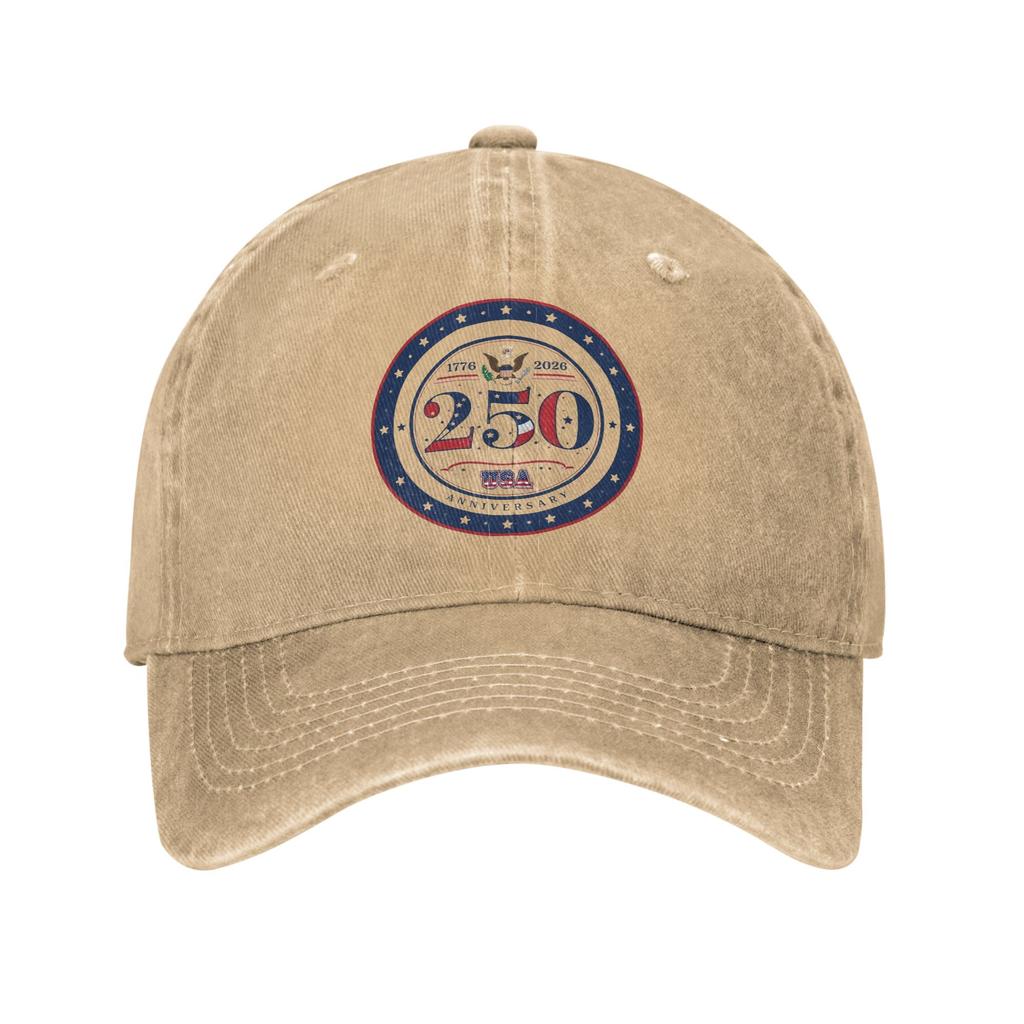 250 Years American Anniversary Print Cap Men Women Cotton  Trucker Hat Lerisure Wear Baseball Cap Adjustable