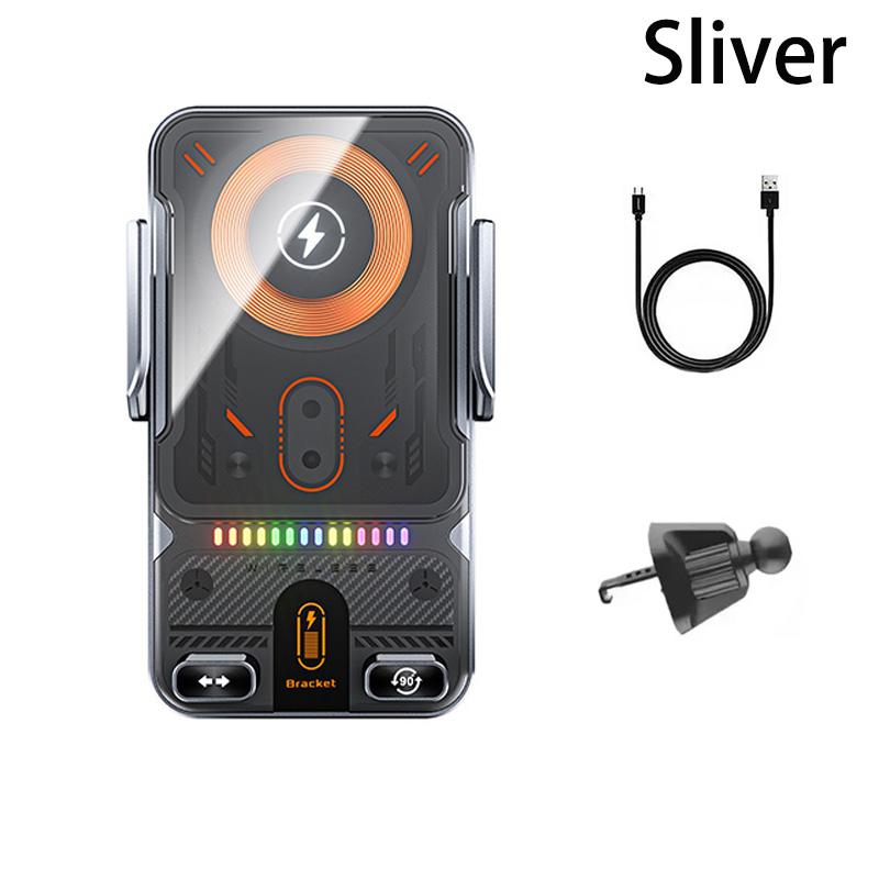 Nowy bezprzewodowy uchwyt na telefon do samochodu 15W Szybkie ładowanie bezprzewodowe Indukcja podczerwienią Stojak na telefon Uniwersalny Przezroczysty dla iPhone'a Xiaomi