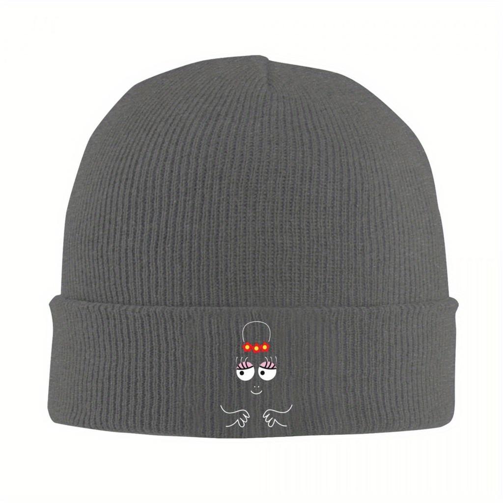 Barbapapa Barbamama Knitted Hat for Women Men Skullies Beanies Winter Hat Cartoon Warm Caps
