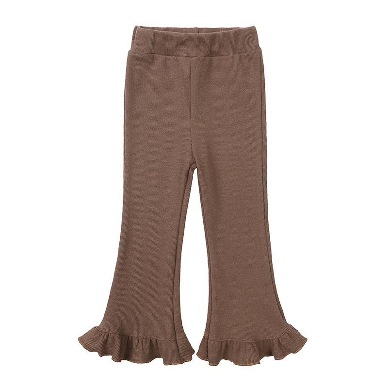 Spring and Autumn Girls' Elastic Pit Strips Fashion Retro Bell Bottom Pants Versatile Pants Pit Strips Underpants Trendy
