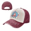 Hip Hop Tony Tony Chopper One Piece Flag  Baseball Cap Distressed Denim Snapback Cap  Outdoor Summer Adjustable Fit Caps Hat