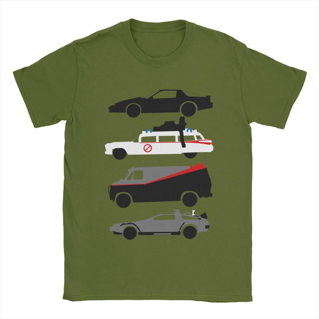 Knight Rider Kitt Zurück in die Zukunft Outatime Das A-Team T-Shirt für Herren Baumwoll-T-Shirt Das Auto ist der Star T-Shirt Kleidung