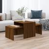 Vidaxl Coffee Table, Brown Oak 100X48X40 Cm Wood-Based Material