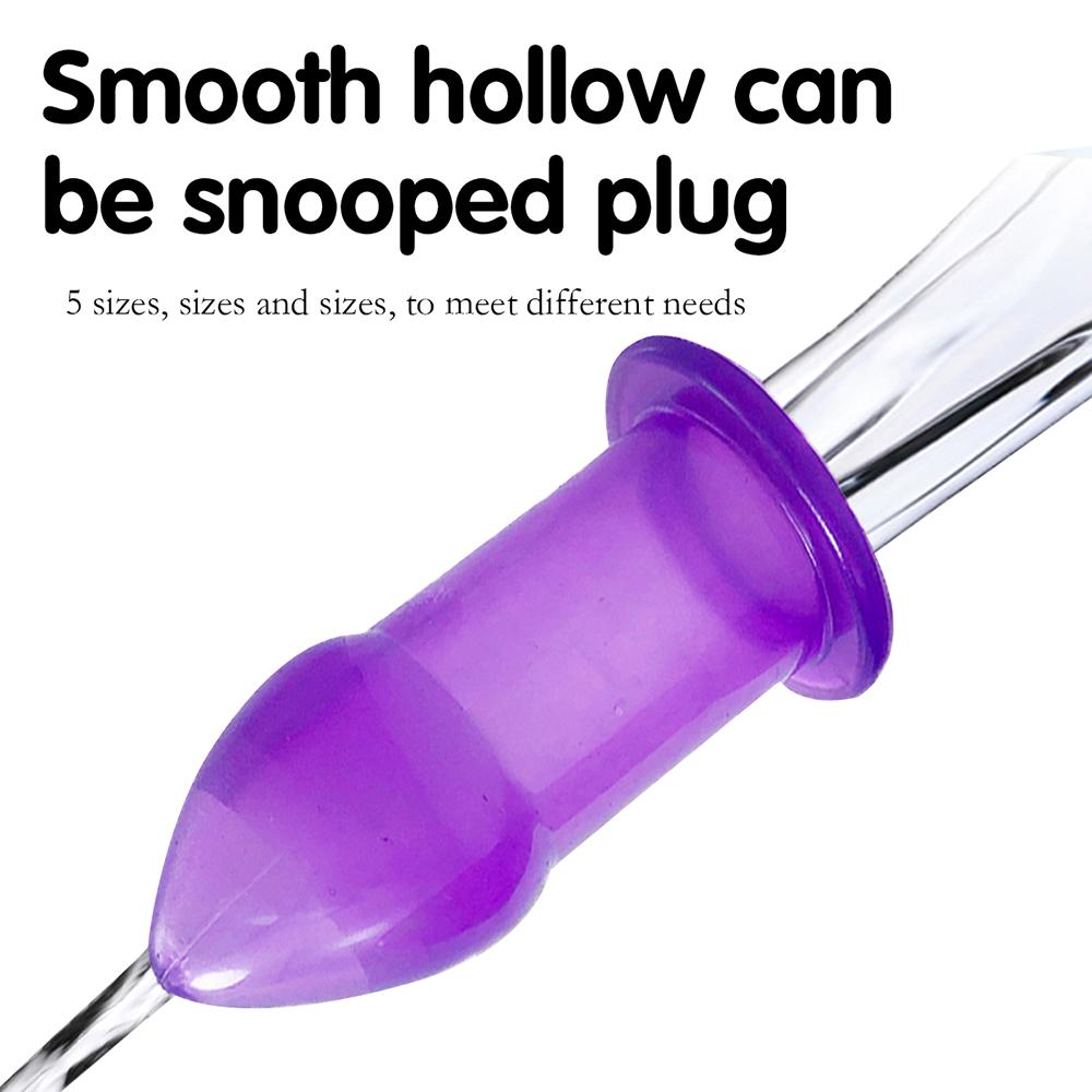Vaginal Anal Dilator Butt Plug Enema 5 Sizes Hollow Anal Plug Soft Speculum Prostate Massager Sex Toys For Woman Men Sex