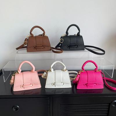 Luxury Design Pu Leather Crossbody Bag Mini Handbag and Purse Women's Casual Small Tote Bag