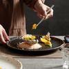 Japanese Ceramic Dinner Plate for Steak, Noodles, Salad, and Western Dishes