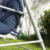 Set di 4 Cuscini per Seduta, 150x50 cm Cuscini per Sedia Idrorepellenti con Laccetti, Spessore 10 cm Blu Navy