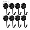 8PCS Magnetic Hooks Heavy Duty Magnets Hook Strong Neodymium Magnet With Swivel Hooks For Home Kitchen Refrigerator