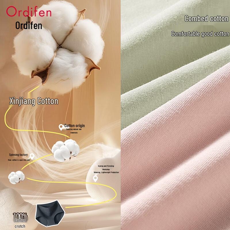 Ordifen Women's High-Waist Tummy Control Cotton Briefs 3-Pack