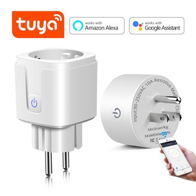 Priză inteligentă Tuya, prize electrice Wifi, mufă 15a, telecomandă Smart Life Alexa, control vocal, întrerupător de lumină de perete, parte pentru casă inteligentă