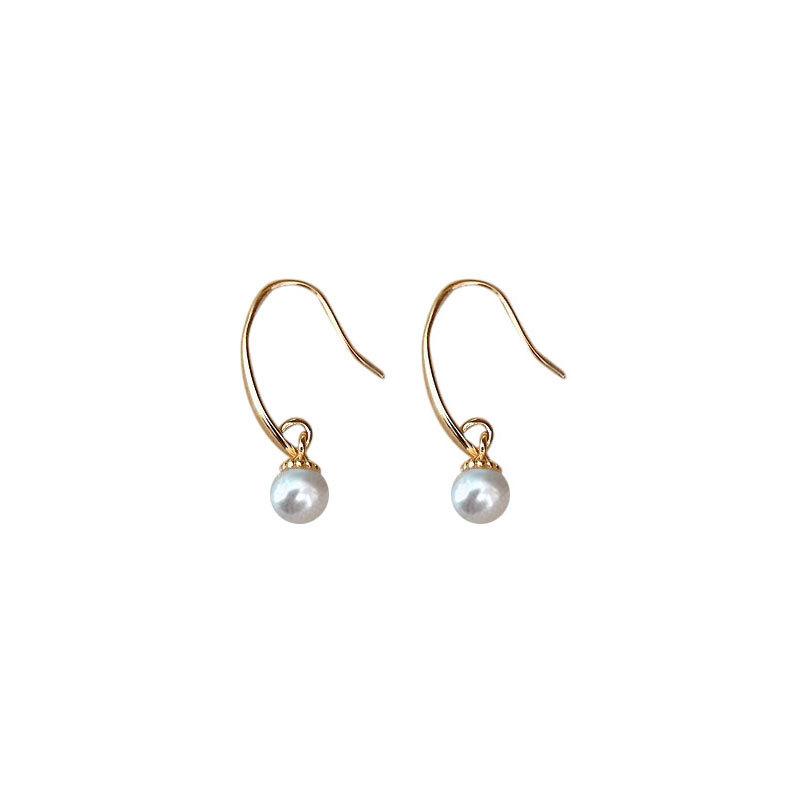 

Дизайнерские чувственные серьги для женщин, бусины, серьги, ретро-новый стиль, простые, маленькие, французский стиль