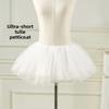 Lolita Fashion Short Tutu Skirt With Pleated Mesh Material For Cosplay And Casual Wear