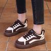 New Chunky Women Sneakers Soft Thick Sole All-Match Leather Casual White Ladies Shoes Trainer Platform Tennis Sport Shoes Girls