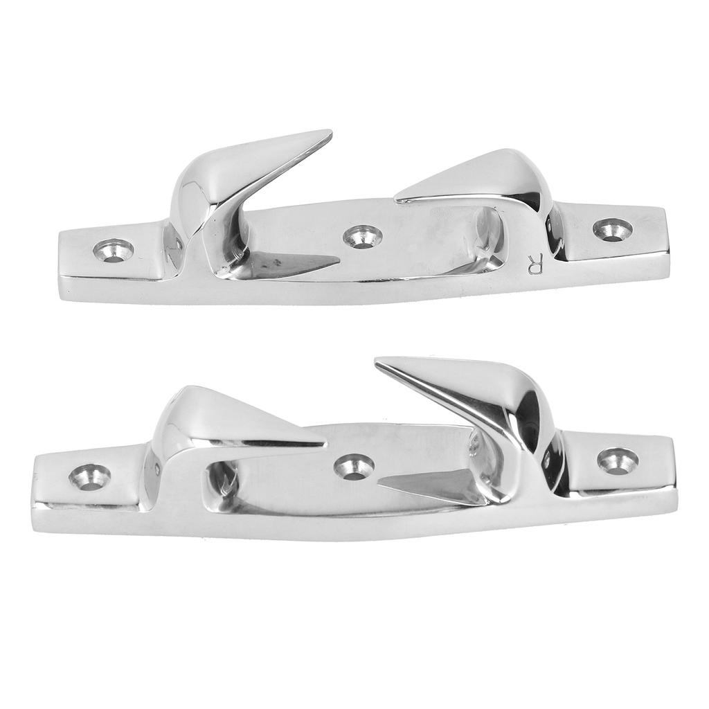 2pcs 6in Anchoring Mooring Cleats Left and Right Hollow Fair Stainless Steel Marine Boat Accessories