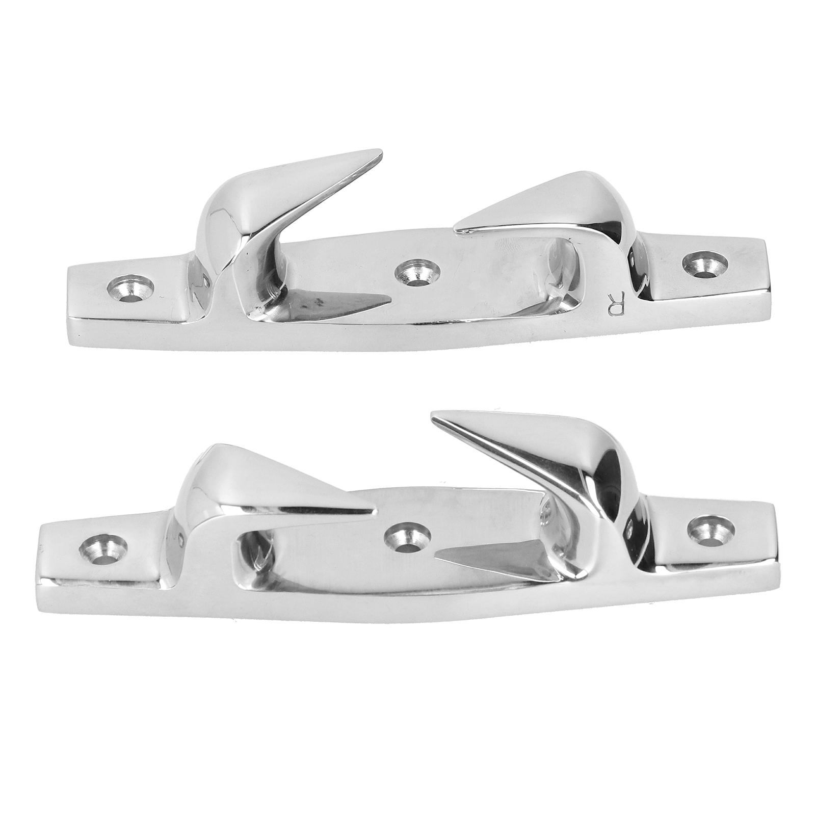

2pcs 6in Anchoring Mooring Cleats Left and Right Hollow Fair Stainless Steel Marine Boat Accessories
