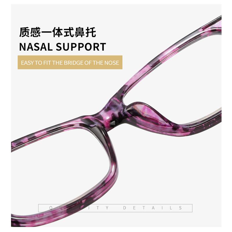 Green Flower Reading Glasses for Women Anti Blue Light Presbyopia Glasses Ultra Light Men Computer Glasses High-Definition +1.0