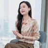 2025 Women's Printed Mulberry Silk Shirt: Slim Fit, Fashionable Real Silk Top for Spring & Autumn