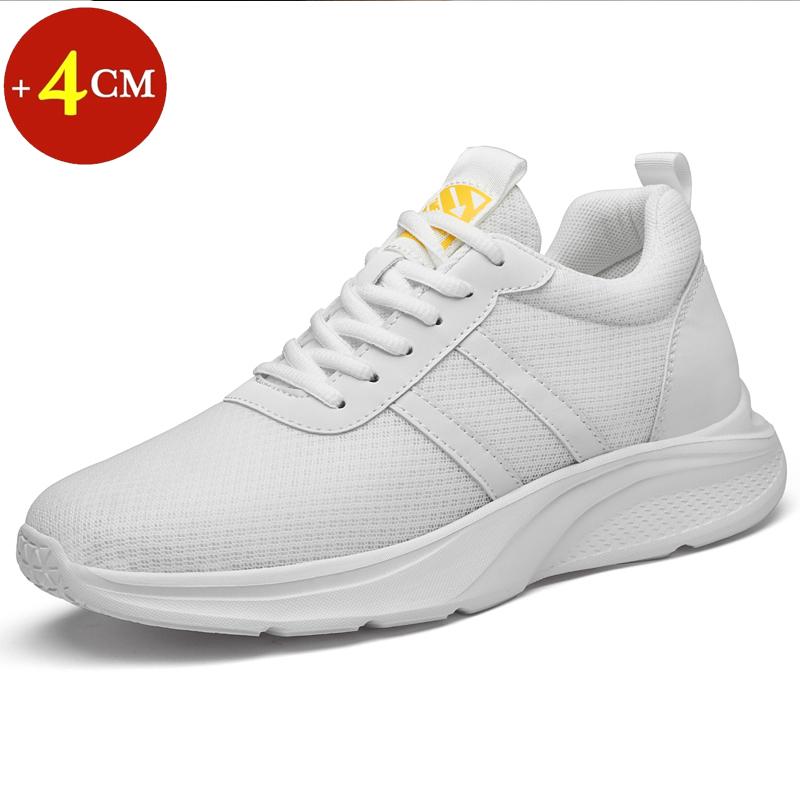 2025 Increased Men Sneakers Elevator Shoes Breathable Sports Hidden 4cm 6cm 8cm Height Increasing Shoes Male Taller Casual Shoes