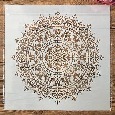 30*30cm Geometry Mandala Round Wheel DIY Stencils for Painting Scrapbook Coloring Embossing Album Decorative Template