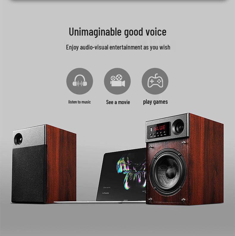 Haoyun HiFi Audiophile 2.0 Desktop Bookshelf Speakers for TV or Computer