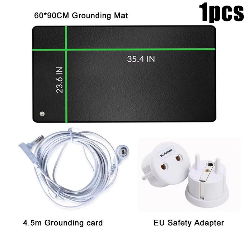 23.6"x35.4" Grounding Mat Grounded Foot Pad Desk Floor Mat with Cord Sleep Comfort Balance Soft Reusable Skin-Friendly Easy Connection Home Office Use