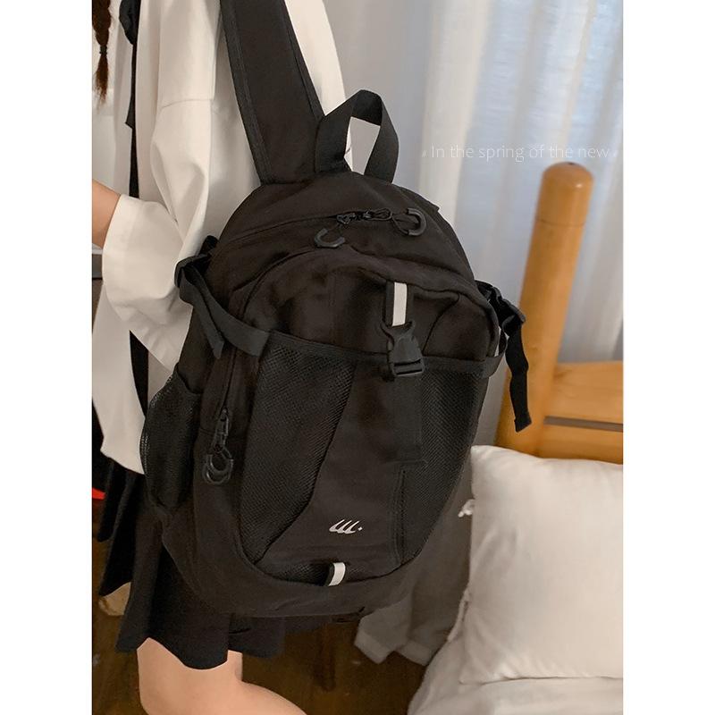Korean Version Backpack Women's Leisure Korean Sports Large-capacity Backpack 2025 New Outdoor Mountaineering Bag Student Schoolbag