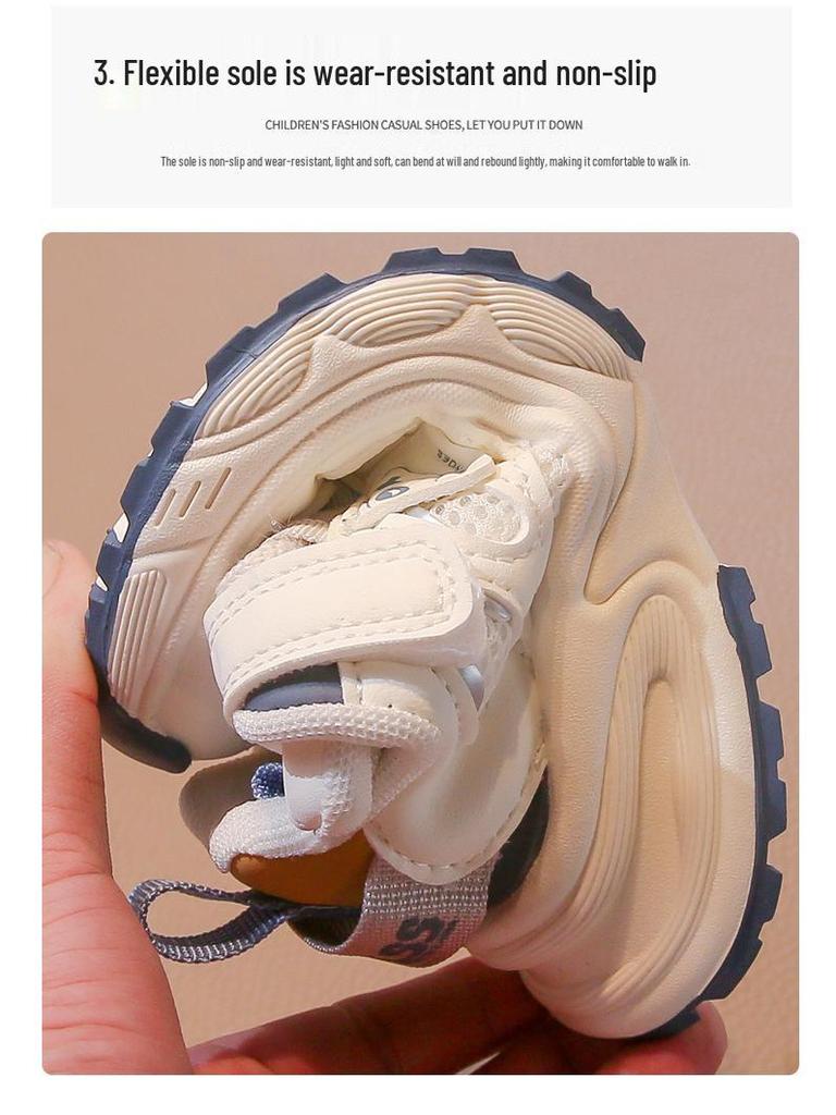 Boys' Mesh Breathable Sports Shoes, Spring 2026 – Fashionable Casual Shoes for Medium and Large Children