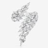 Huitan Trendy Feather Adjustable Ring for Women Wedding Party Sparkling Cubic Zirconia Rings Zinc Alloy Color Drop Shipping Zircon