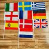 10pcsEuropean10 CountriesFlag 14*21cm Spain France EuropeanNational Hand Waving Small Flag World European Countries Decor Flag