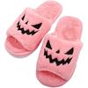 Halloween Large Size Slippers Women's Pumpkin Lantern Slippers Plush Comfortable Open-toed Women's Slippers