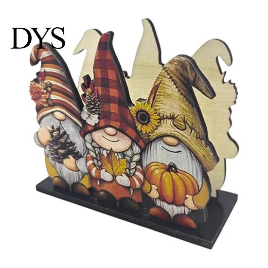 Decorative Tissue Storage for Countertop Thanksgiving Solid Wood Napkin Holder, Fall Harvest Gnome Scarecrow Turkey Table Decor Dispenser, Waterproof