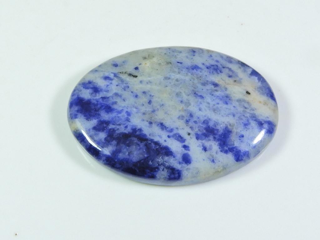 66Cts. NATURAL SODALITE CRYSTAL OVAL CABOCHON LOOSE GEMSTONE 28X40X06 MM ET-115