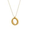 Minimalist Geometric Shiny O-Ring Pendant Necklace Gold Chain Jewelry Small Aura Fashion