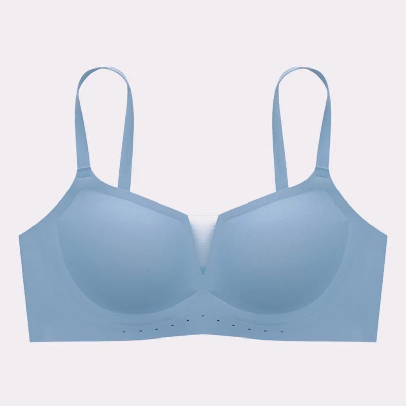 

Jelly strip soft support underwear women s steel-free tube top gathers the new seamless big chest thin bra cover 85 (for 38bc) небо синє кольору